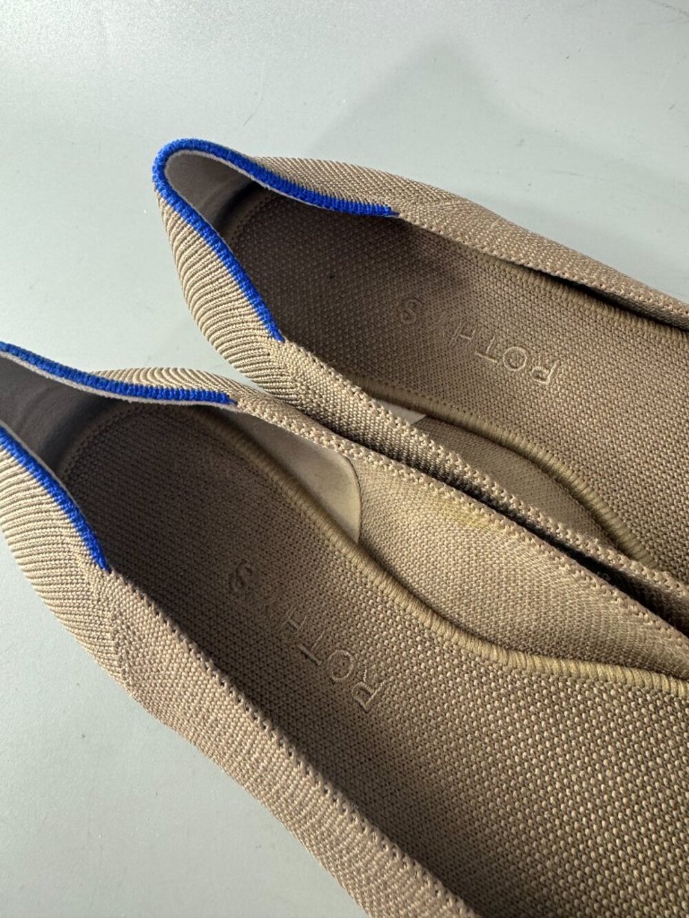 Rothy's The Point II Pointed Toe Flat, Khaki , Size 9 - Picture 12 of 16